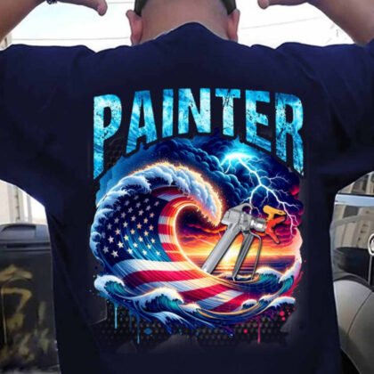 Patriotic Storm Painter Apparel - USA Wave