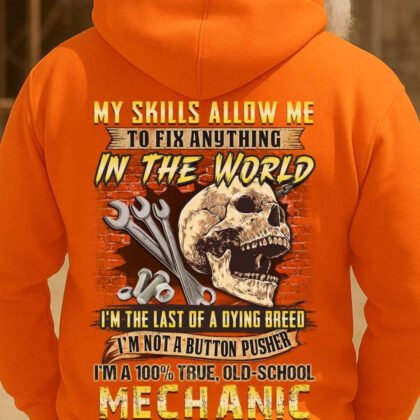 Old School Dying Breed Mechanic Apparel - Skull Wrench