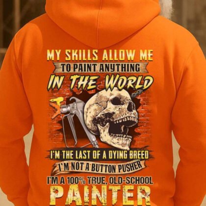 Old School Dying Breed Painter Apparel - Skull Spray Gun